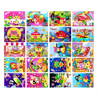 10/20PCS Pegatinas de Animales 3D de Goma EVA – Juego de Manualidades de Puzle de Dibujos Animados para Niños, Juguete Educativo Creativo, Regalo de Actividad Artística de Múltiples Diseños
