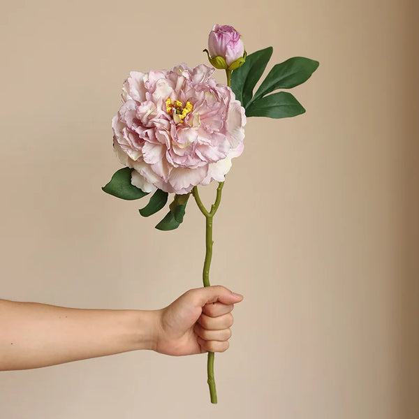 Large Silk Peony Artificial Flower – High Quality Faux Peony Bouquet with Stem, European Style Simulation Flower for Wedding Décor, Home Decoration & DIY Floral Arrangements