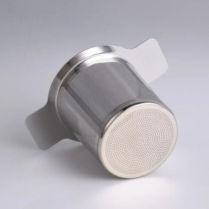 Colador de té de acero inoxidable – Filtro de té de hoja suelta de malla fina con tapa para tazas y tarros