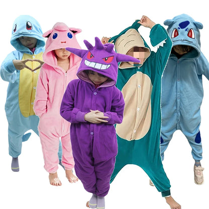 Pokémon Kigurumi Pajama Onesie – Pikachu, Gengar, Snorlax & More Anime Cosplay Sleepwear