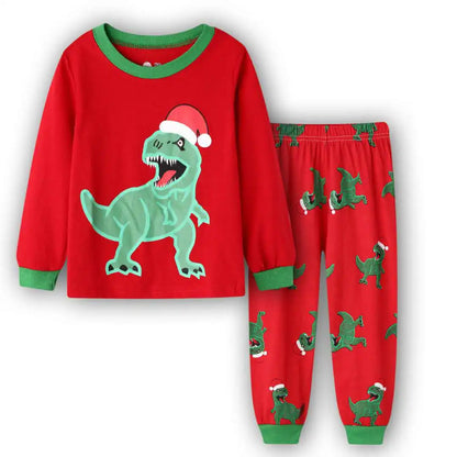 Little Maven Kids' Cotton Clothing Set – Boys & Girls Christmas T-Shirt Top & Pants Outfit for Autumn & Winter, 2-Piece Children's Clothes