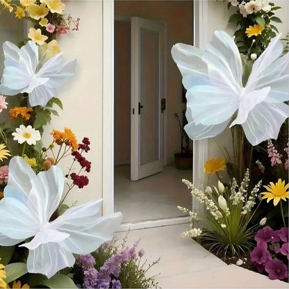 3D Gradient Silk Butterflies – Glitter Layered Butterfly Decorations for Weddings, Parties & Photo Props