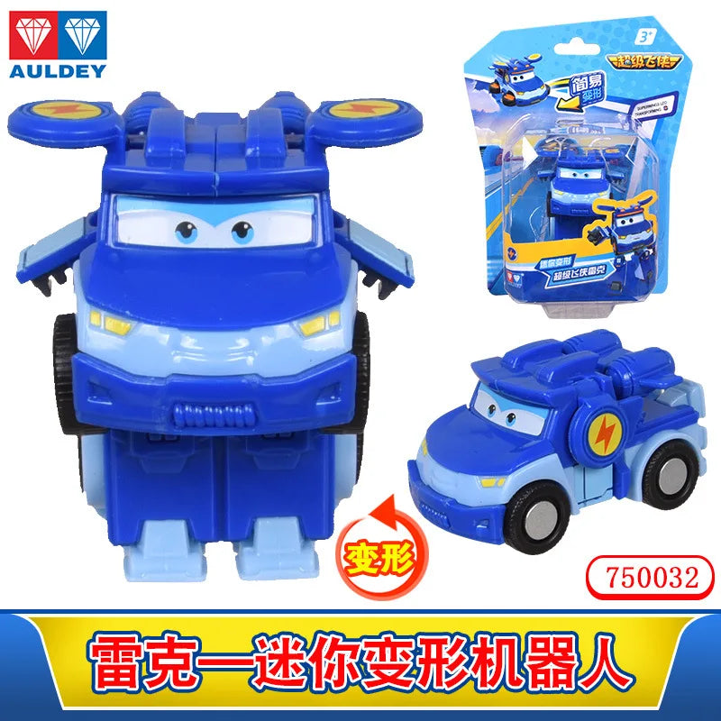 Super Wings Mini Transforming Plane Robot Toy – Anime-Style Deformation Action Figure, Transformable Aircraft Toy for Kids & Christmas Gifts