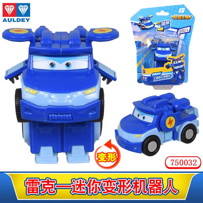Super Wings Mini Transforming Plane Robot Toy – Anime-Style Deformation Action Figure, Transformable Aircraft Toy for Kids & Christmas Gifts