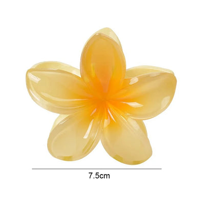 Pinzas de pelo hawaianas con diseño floral degradado – Pasadores grandes florales tropicales para mujer | Accesorios de moda para el pelo para vacaciones en la playa