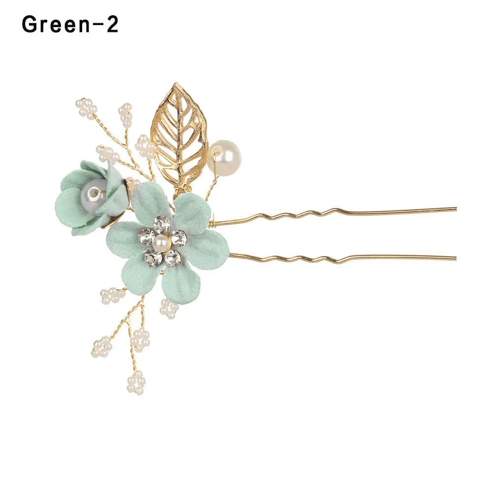 Luxury Floral Bridal Hair Comb with Gold Leaves – Crystal Wedding Hair Accessory for Brides & Prom