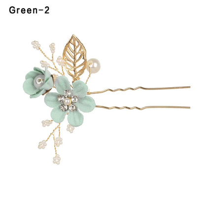 Luxury Floral Bridal Hair Comb with Gold Leaves – Crystal Wedding Hair Accessory for Brides & Prom