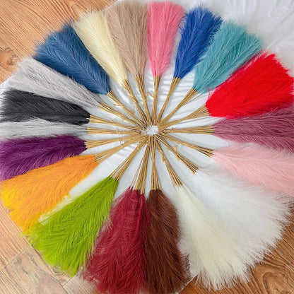 5/10/20pcs Herbe de la Pampa Artificielle – Fleurs de roseau synthétiques moelleuses style bohème pour la décoration de mariage, les arrangements de fête, la décoration intérieure et la conception florale DIY (42cm)