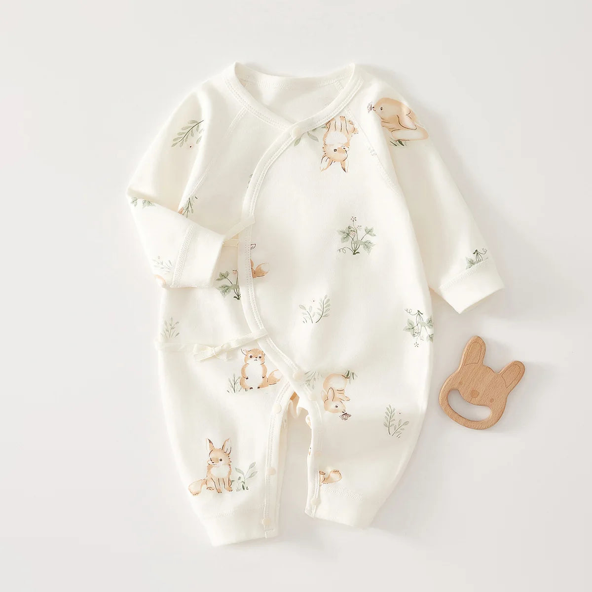 AYNIGIELL Mono de bebé recién nacido – Pelele suave de cuatro estaciones para bebés y niñas (0-6 meses)
