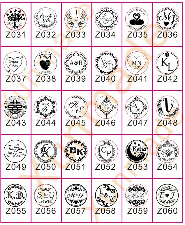 Sello de cera personalizado para bodas – Iniciales y logo personalizados, sello de metal para invitaciones | Embalaje de regalo DIY y accesorio de decoración de bodas