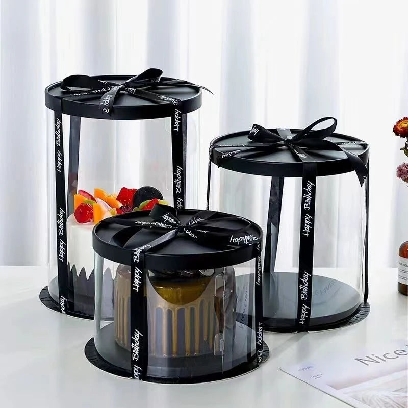Boîte Cadeau Transparente pour Gâteaux, pour Boulangeries, Desserts, Mariages, Anniversaires et Emballages de Fête
