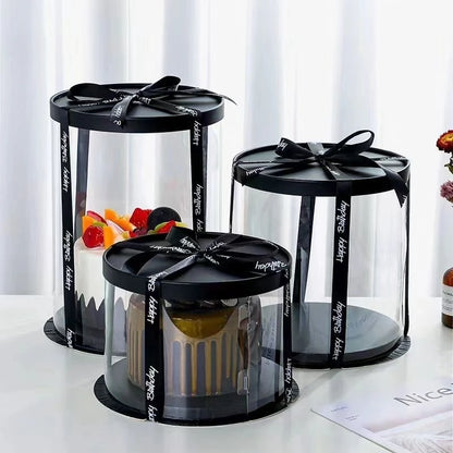 Boîte Cadeau Transparente pour Gâteaux, pour Boulangeries, Desserts, Mariages, Anniversaires et Emballages de Fête