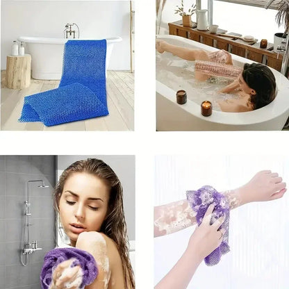 Esponja Exfoliante Africana para Baño – Toalla de Malla de Doble Cara para Ducha, Esponja Larga para Lavar el Cuerpo para Limpieza Profunda, Exfoliación Suave de la Piel y Fregado de Espalda, Accesorio de Baño