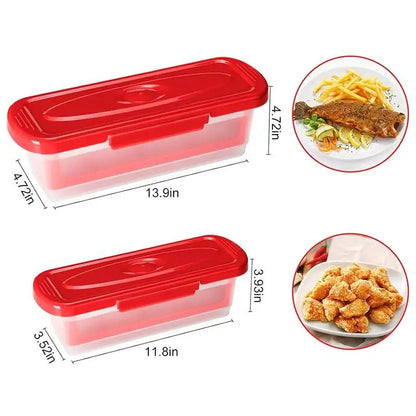 Fish Breading Shaker Bowl – Batter Coating Tray with Lid for Chicken Wings, Fish, Vegetables & Frying