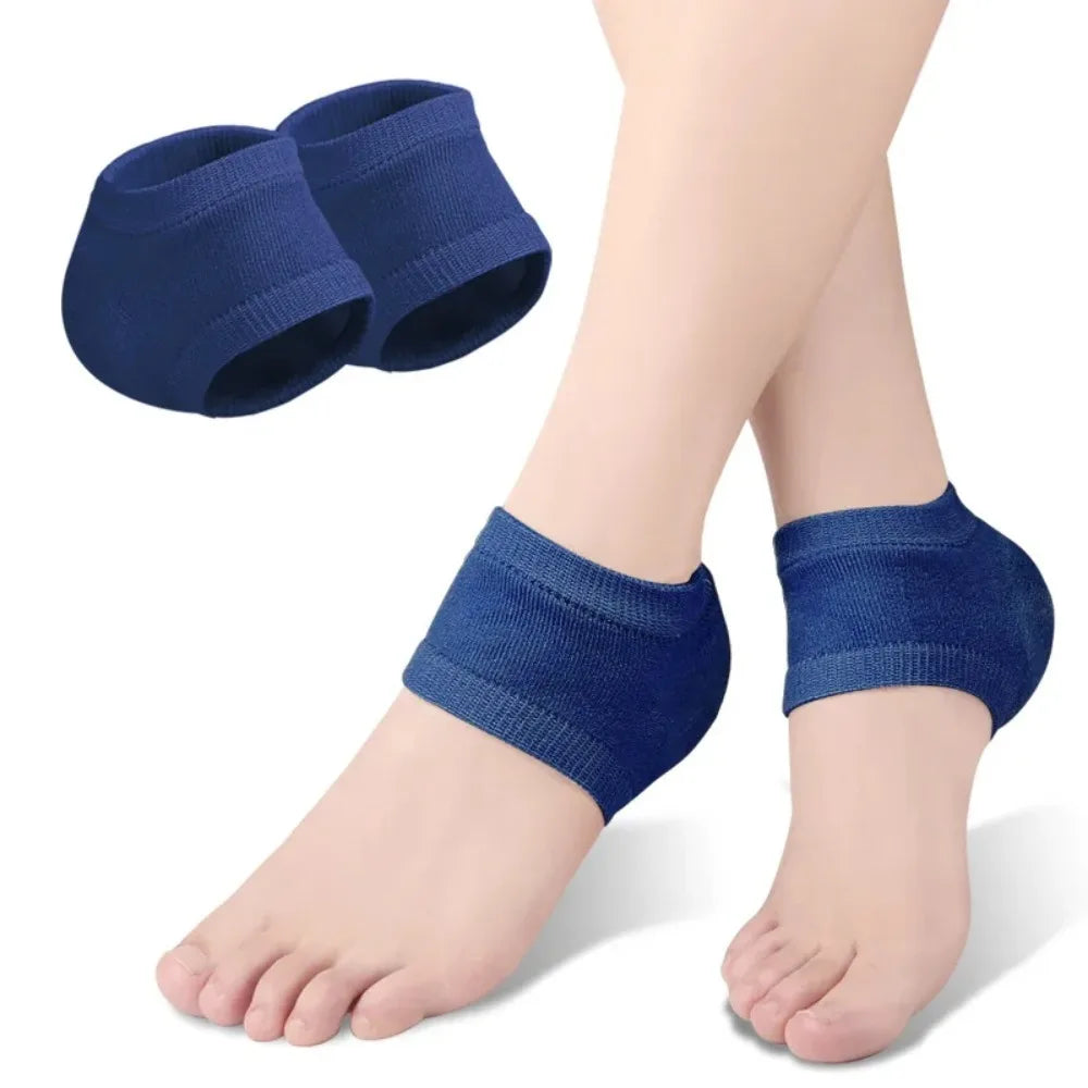Silicone Heel Protectors – Moisturizing Heel Socks with Anti-Crack Design, Soft Gel Heel Pads for Dry Skin & Everyday Foot Care