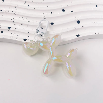 Cute Acrylic Balloon Dog Keychain – Cartoon Y2K Bag Pendant for Women & Couples, Car Key Chain, Jewelry Gift & Decorative Accessory