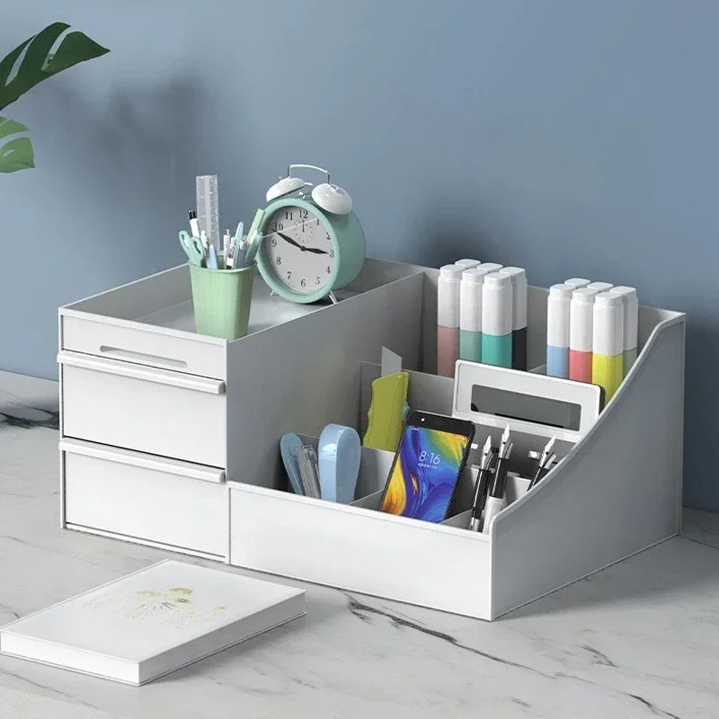 Plastic Desktop Storage Organizer – Multi-Drawer Makeup, Skincare & Office Supply Organizer