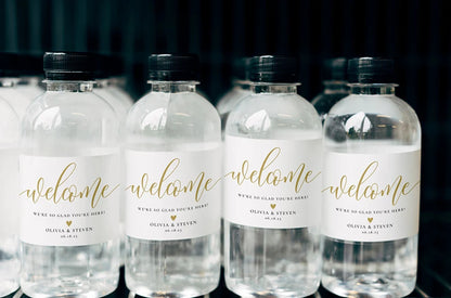 Personalized Wedding Water Bottle Labels – Custom Thank You Stickers for Bridal Shower, Birthday Party & Wedding Welcome Gifts | Event Decor
