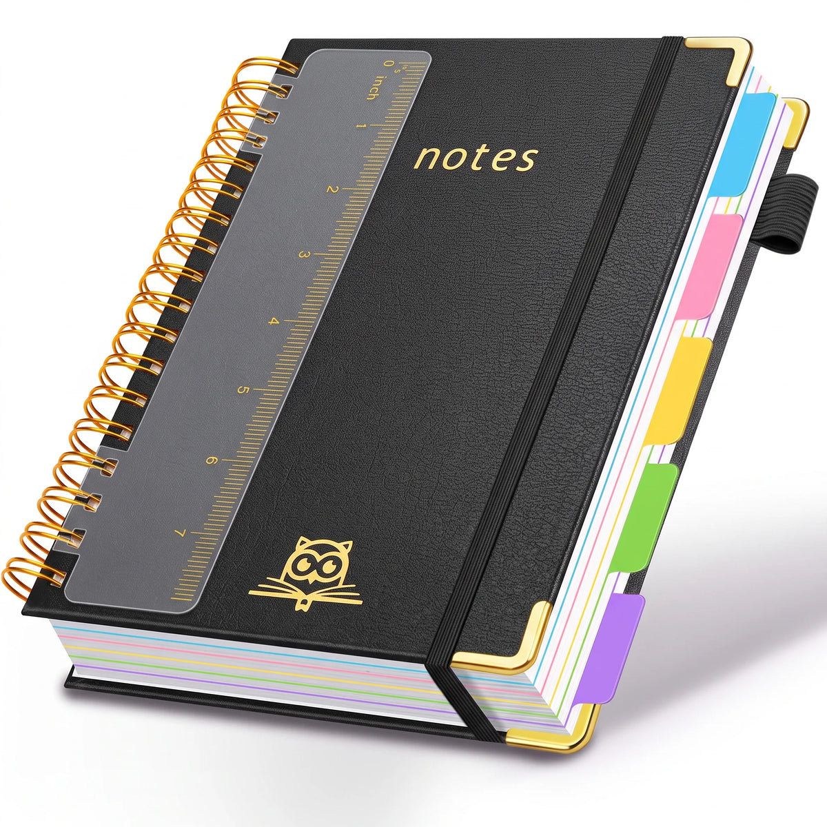 A5 Hardcover Spiral Notebook – 300 Pages 5-Subject Journal with Dividers & Tabs, 6.2×8.2" Notebook for Work & Study