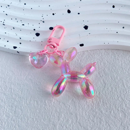 Cute Acrylic Balloon Dog Keychain – Cartoon Y2K Bag Pendant for Women & Couples, Car Key Chain, Jewelry Gift & Decorative Accessory