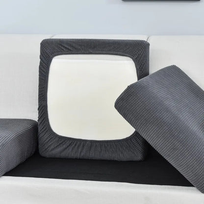 Polar Fleece Sofa Seat Cushion Cover – Stretch Furniture Protector for Pets, Kids & Living Room