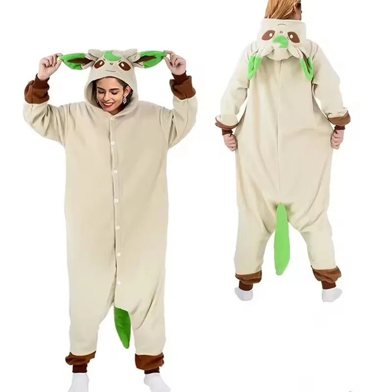 Pokémon Kigurumi Cosplay Onesie – Pikachu, Gengar Anime Jumpsuit for Men & Women (Halloween Party Outfit)
