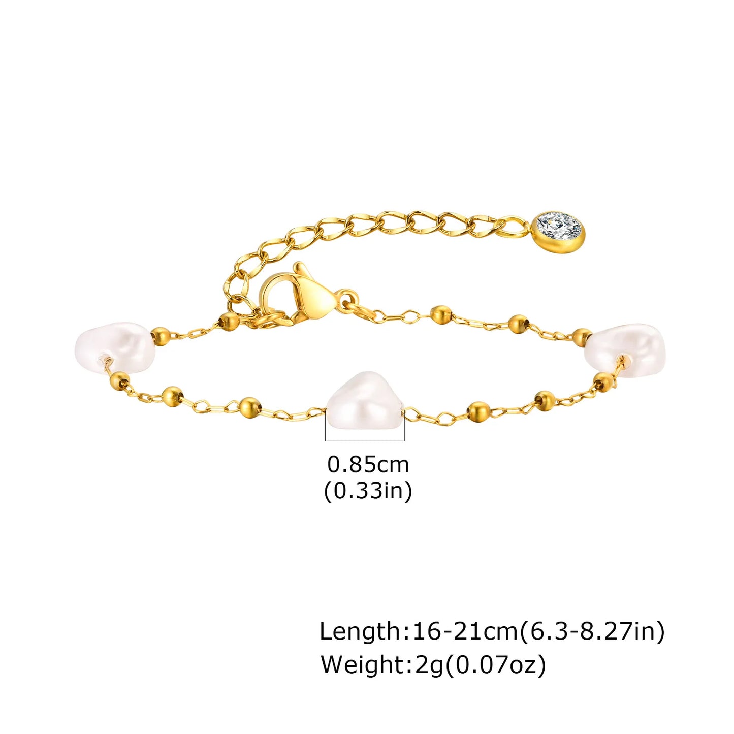 Waterproof Stainless Steel Chain Bracelet – Gold Plated Stackable Link Bracelet for Women | Trendy Fashion Jewelry Gift