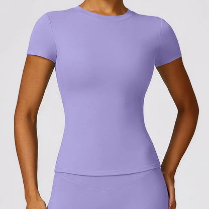 Camiseta de running NCLAGEN para mujer – Top deportivo transpirable de manga corta para gimnasio, yoga, fitness, entrenamiento y ropa deportiva