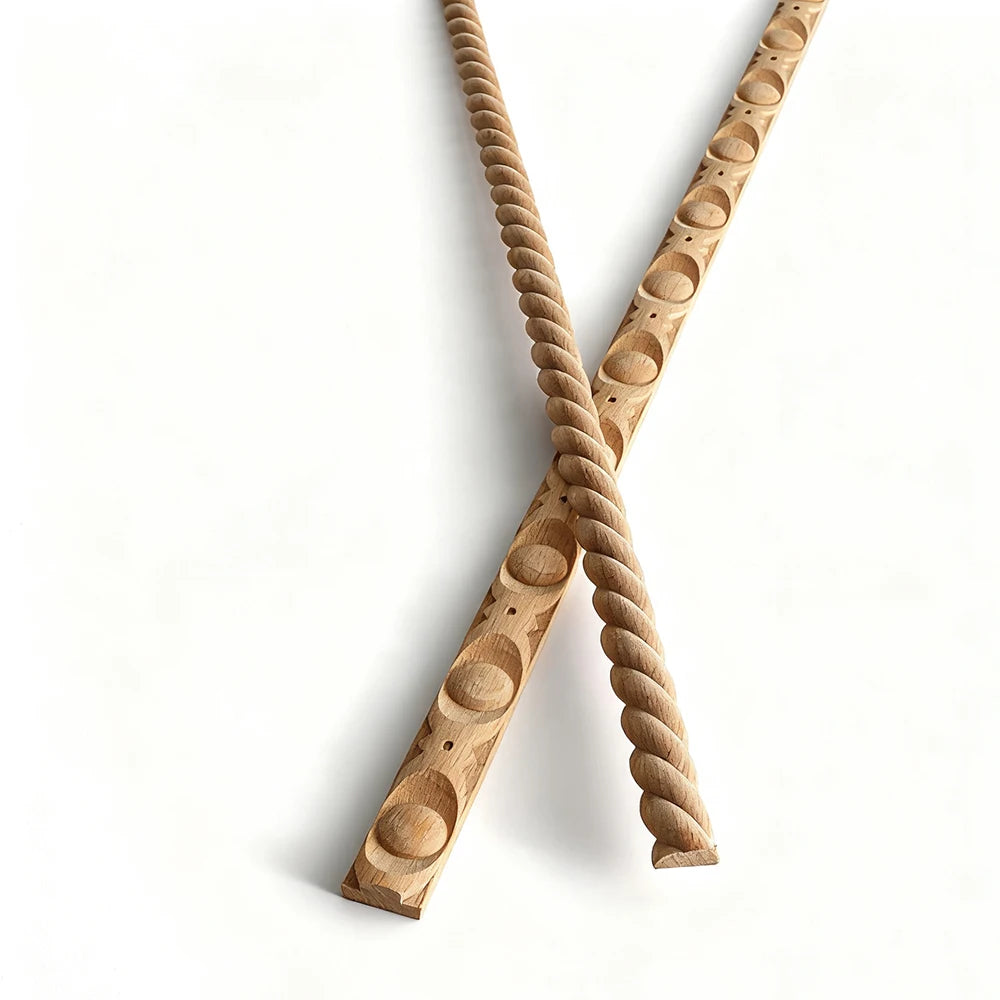 Appliques décoratives en bois moulé – Boiseries murales sculptées pour meubles, armoires, coins et décoration intérieure