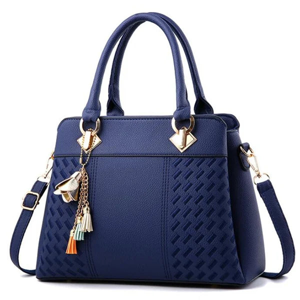 Gusure Luxury Women's Embroidered Tote Bag Large Capacity Shoulder Crossbody Handbag with Tassel
