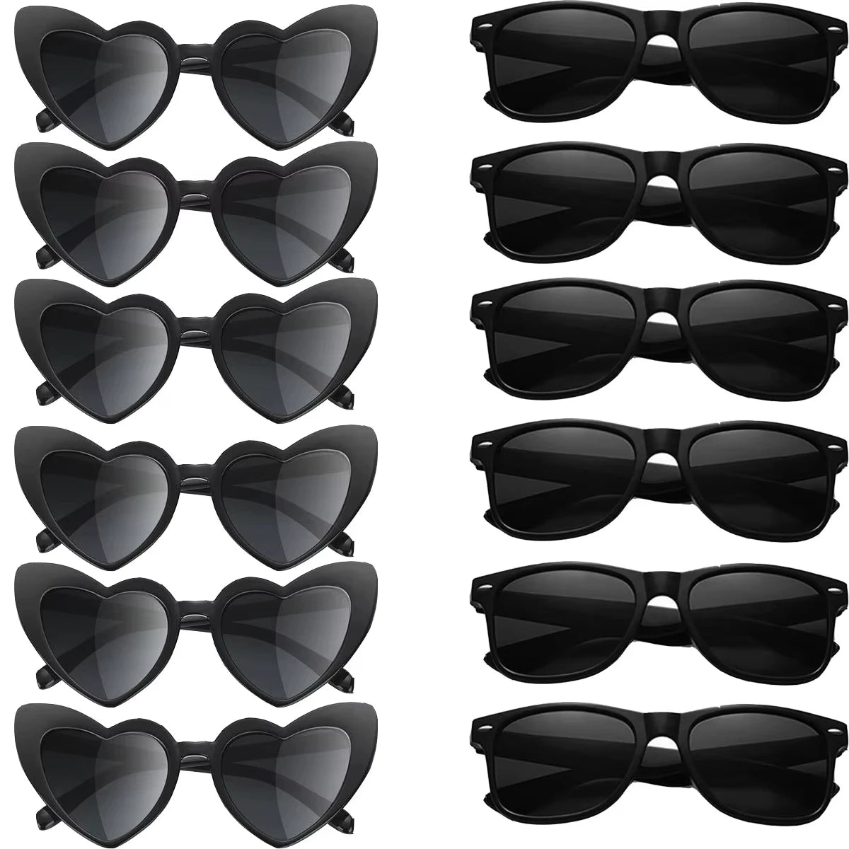 12–120PCS Personalized Heart Sunglasses with Pen – Wedding & Bachelorette Party Favors, Bridal Party Photo Props & Gifts