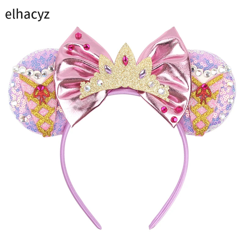 Diadema con Orejas de Rana de la Princesa Tiana – Diadema con Lazo y Corona Inspirada en Disney para Mujeres y Niñas | Accesorios para el Pelo de Festival y Niños