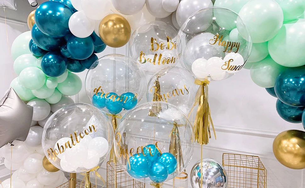 Globos de burbuja transparentes - Globos Bobo grandes transparentes para bodas, cumpleaños y decoraciones de fiesta