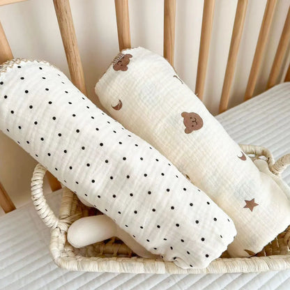 Summer Baby Muslin Blanket – Soft Newborn Swaddle Wrap Receiving Blanket for Infant Crib & Sleeping