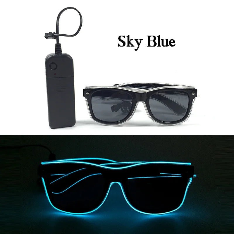 LED Luminous Party Glasses – Futuristic Rainbow Space & Robot Rave Goggles with Star Lights for Concerts, DJ Events, Masquerade & Y2K Parties