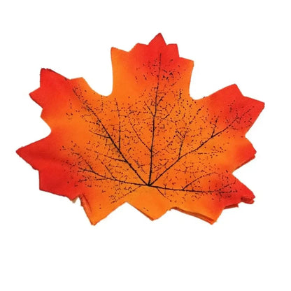 50PCS Artificial Maple Leaves – Handmade Silk Leaf Plants for DIY Crafts, Stacked Maple Leaf Arrangements & Autumn Decorations