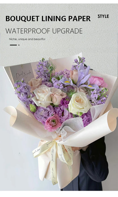 40 hojas de papel de envolver flores no tejido impermeable para ramos, arreglos florales y empaques de regalo