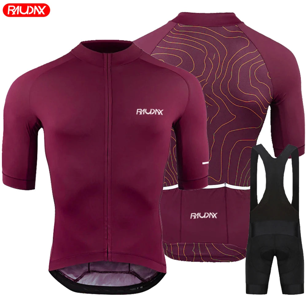 Men's Summer Cycling Jersey Set – Breathable Short Sleeve MTB Bicycle Clothing for Road & Mountain Bike Riding
