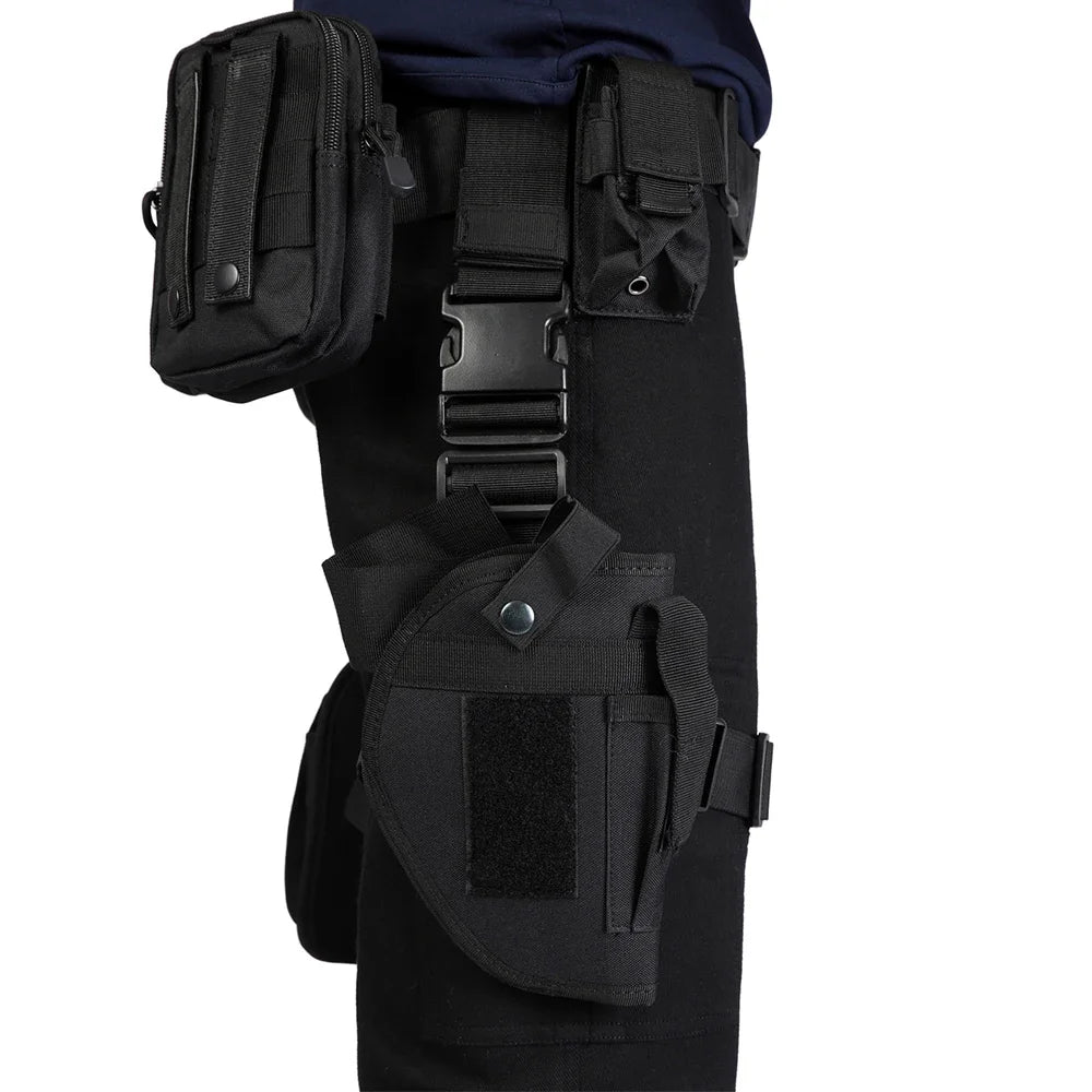 Resident Evil Leon S. Kennedy Inspired Cosplay Costume – Tactical Utility Belt Set with Bags, Holster & Officer Outfit Accessories for Carnival & Halloween