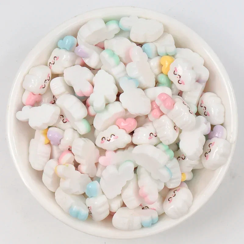 30/300pcs Mini Breloques en Résine Bonbon Fleur Amour – Mignons Accessoires de Bricolage pour Nail Art, Barrettes à Cheveux, Scrapbooking, Bijoux Faits Main et Projets Créatifs pour Enfants