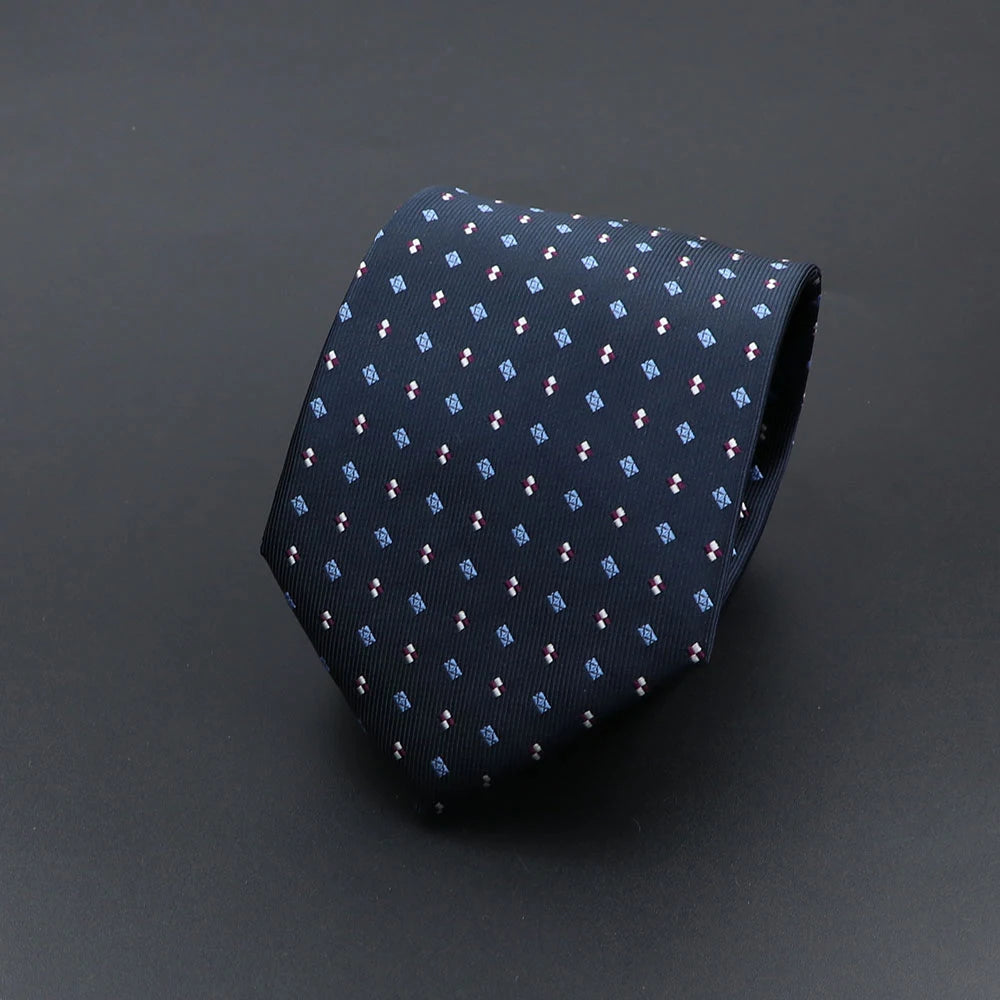 Corbata de hombre de fantasía con perro de dibujos animados, Paisley, rayas y lunares para negocios y bodas