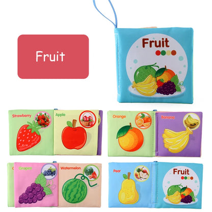 Livre en tissu doux pour bébé, Montessori animal 3D, jouet sensoriel pour nouveau-nés de 0 à 12 mois