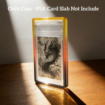 Étui de protection Bumper en TPU à paillettes – Housse de protection avec dos transparent pour cartes à collectionner PSA 35PT