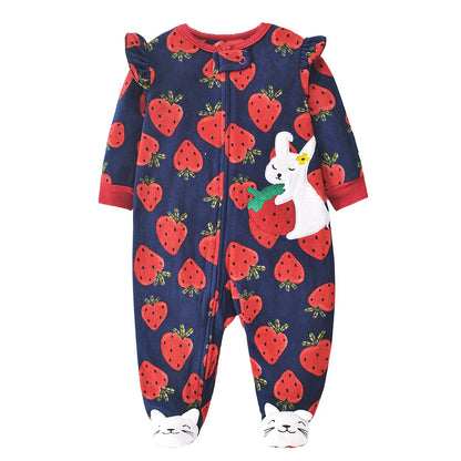 2026 Unisex Baby Fleece Romper – Warm Winter Jumpsuit for Newborn Boys & Girls, Soft Infant Clothing for Babies & Toddlers