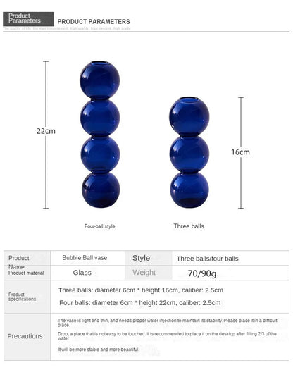 Nordic Glass Flower Vase – Decorative Terrarium Planter for Home, Living Room & Office Décor