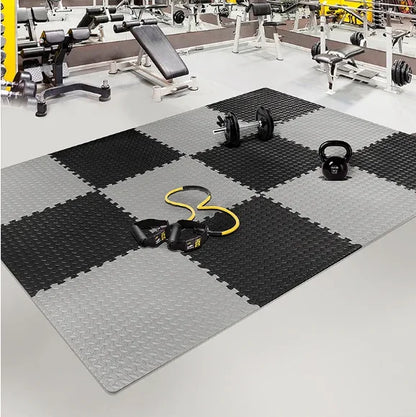 16 Tapis de Yoga emboîtables en EVA – 30x30CM Dalles de Sol Protectrices Antidérapantes pour Salle de Sport à Domicile, Yoga, Entraînements de Fitness & Exercices en Intérieur