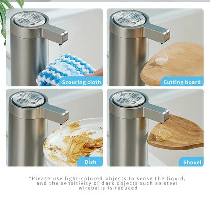 270ml Automatic Touchless Soap Dispenser – Smart Infrared Sensor Liquid Soap Dispenser with 304 Stainless Steel for Kitchen & Bathroom
