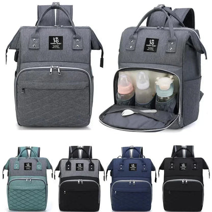 Large Capacity Baby Diaper Backpack with Stroller Hanging Bag & Changing Mat – Waterproof Maternity Nursing Bag for Moms