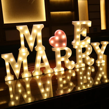 Alphabet & Number LED Night Lights – Personalized Letter Lamps for Birthday Parties, Weddings, Bedrooms, Wall Decor & Home Decorations