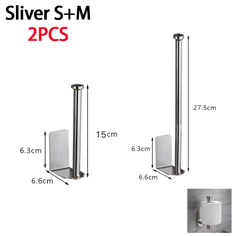 Stainless Steel Under Sink Organizer – Kitchen Towel Holder & Paper Towel Storage Rack